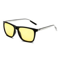 CHB Black Frame Yellow Night Vision HD Polarized SUN Unisex Sunglasses