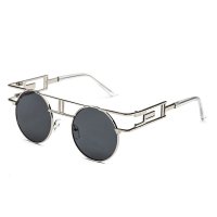 CHB Siliver Frame Gray Lens SUN Women Sunglasses