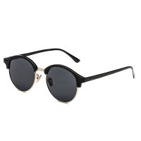 CHB Gold/Matte Black Gray Lens Polarized SUN Women Sunglasses