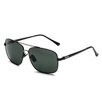 CHB Black Frame Green Lens Polarized SUN Men Sunglasses