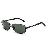 CHB Black Frame Green Lens Polarized SUN Men Sunglasses