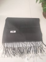 Imitation cashmere long velvet fringed scarf