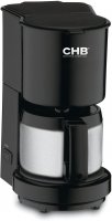 4-Cup Coffeemaker with Stainless-Steel Carafe, Black