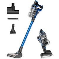 Cordless Vacuum Cleaner, 22000Pa Powerful, LED Touch Screen, 4 Adjustable Suction Modes, Removable Battery, 4-in-1 Handheld for Carpet Hard Floor Car Pet Hair, Blue