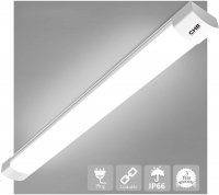 Utility LED Shop Light Fixture 2FT 4FT with Plug, Waterproof Linkable LED Tube Light 5000K Under Cabinet Lighting,1800 LM LED Ceiling and Closet Light 18W, Corded Electric with ON/Off Switch