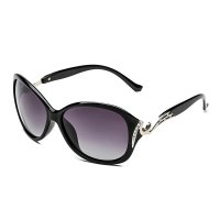 CHB Black Unbreakable Frame Polarized SUN Women Sunglasses