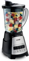 Power Elite Blender with 12 Functions for Puree, Ice Crush, Shakes and Smoothies and 40oz BPA Free Glass Jar, Black
