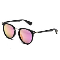 CHB Black Frame Purple Lens Polarized SUN Unisex Sunglasses