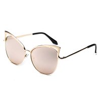 CHB Gold Frame Pink Lens SUN Women Sunglasses