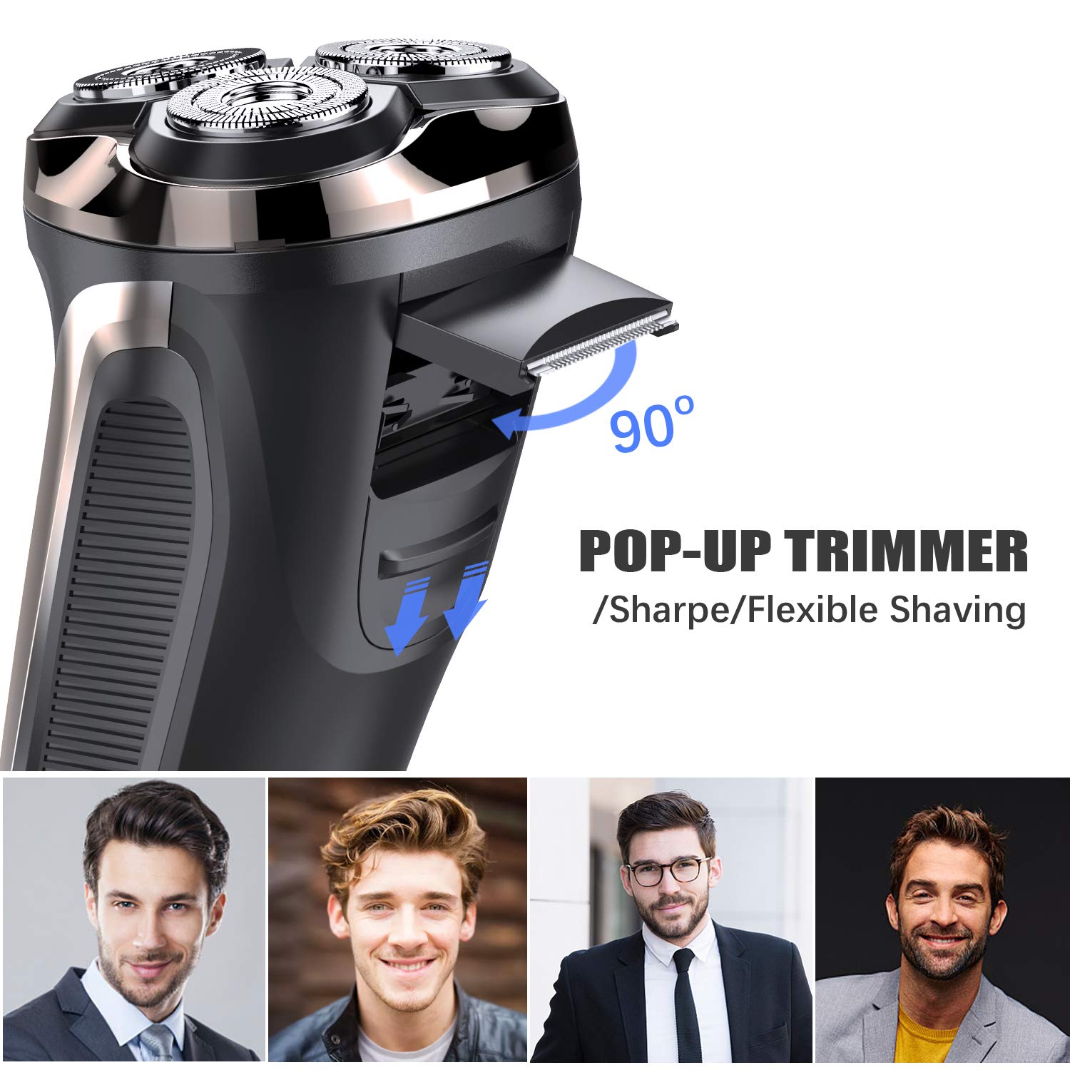 Electric Razor for Men, Electric Shaver for Men 3D Rotary Razors for ...