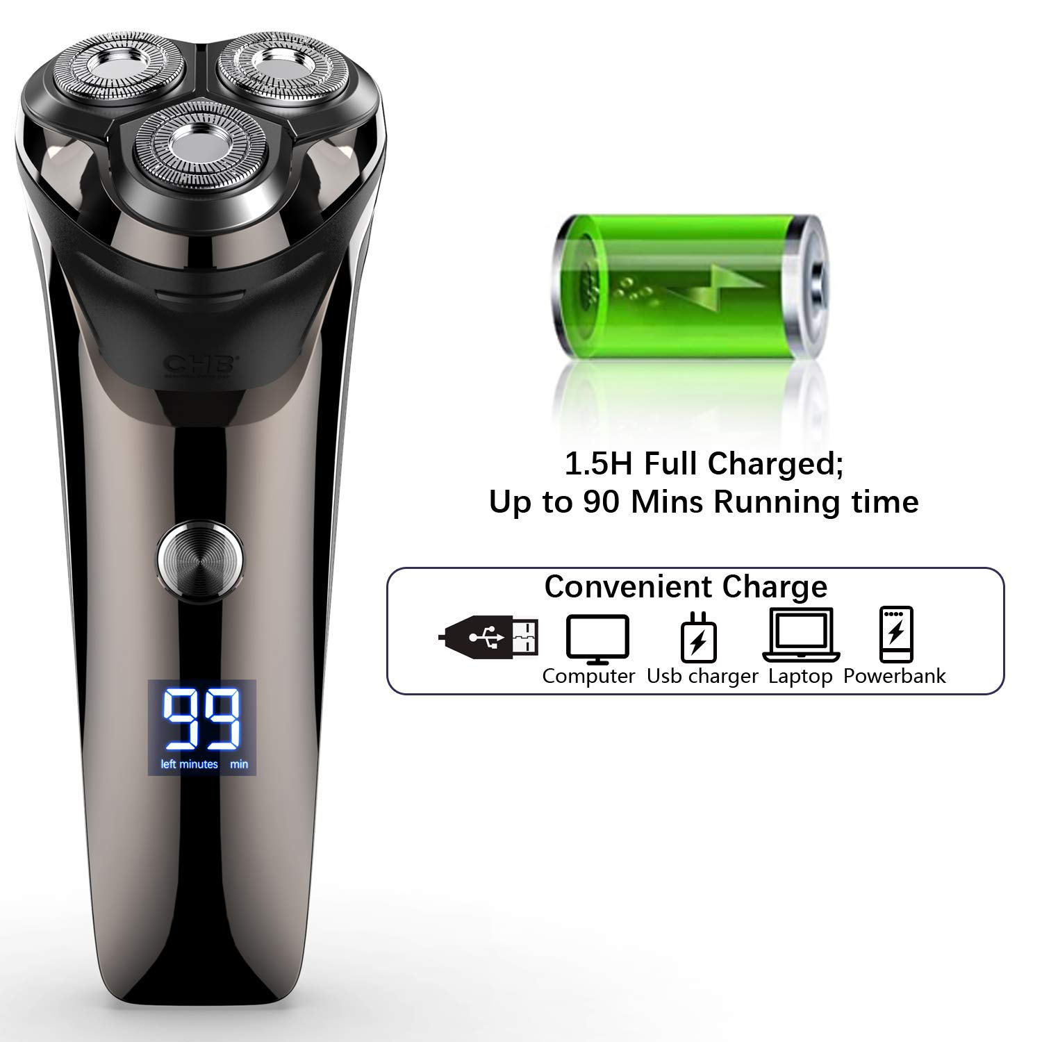 Electric Razor For Men Electric Shaver For Men 3d Rotary Razors For